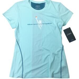 NWT Asics Womens NYC Marathon Training 2016 Promo Womens Running Shirt S